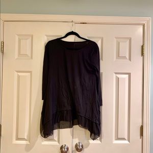 Black long sleeve blouse